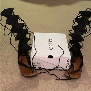 Lace up front gladiator shoes